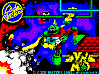 Captain Dynamo title screen for ZX Spectrum